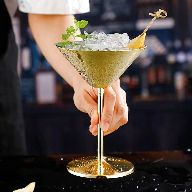 Stainless Steel Cocktail Glasses with Double Wall Insulation
