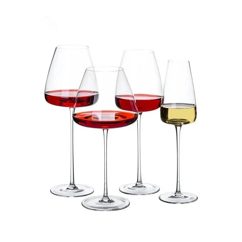 Artisan-Made Crystal Glasses for Wine and Champagne