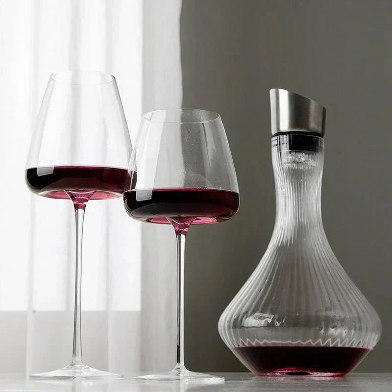 Artisan-Made Crystal Glasses for Wine and Champagne