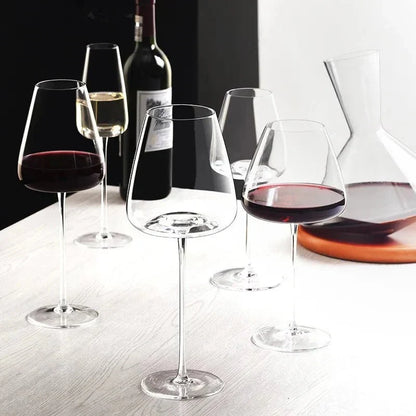 Artisan-Made Crystal Glasses for Wine and Champagne