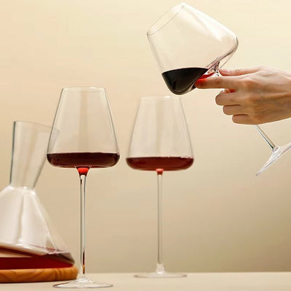 Artisan-Made Crystal Glasses for Wine and Champagne