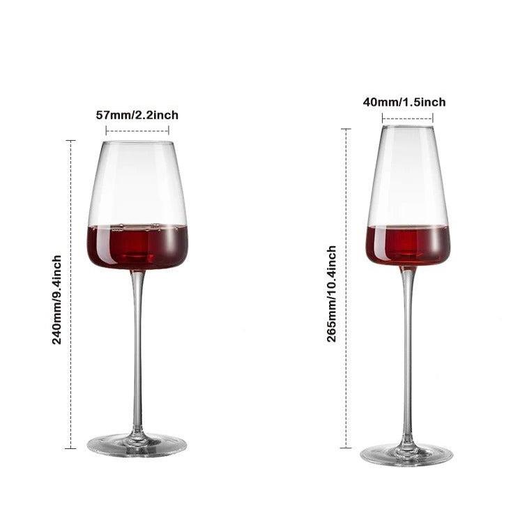 Artisan-Made Crystal Glasses for Wine and Champagne
