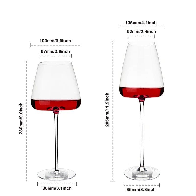 Artisan-Made Crystal Glasses for Wine and Champagne