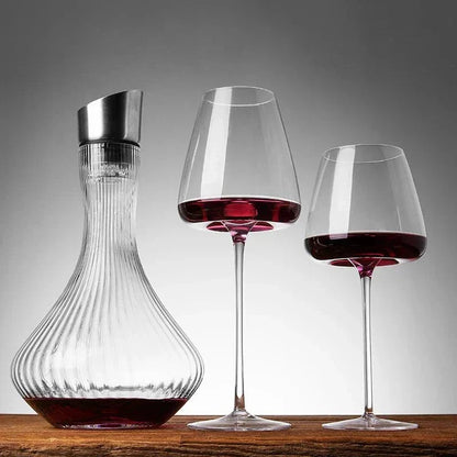 Artisan-Made Crystal Glasses for Wine and Champagne