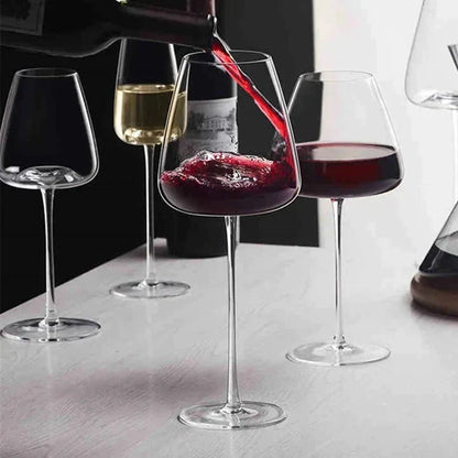 Artisan-Made Crystal Glasses for Wine and Champagne
