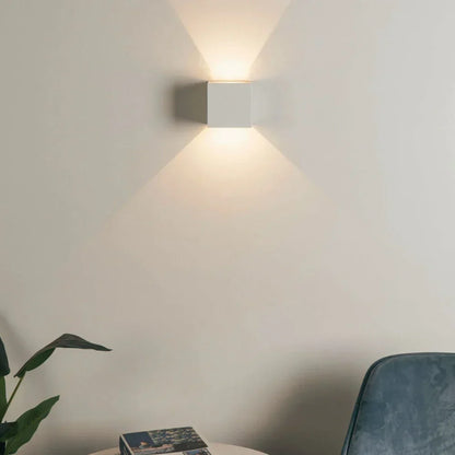 Black Cube LED Wall Light with Adjustable Features