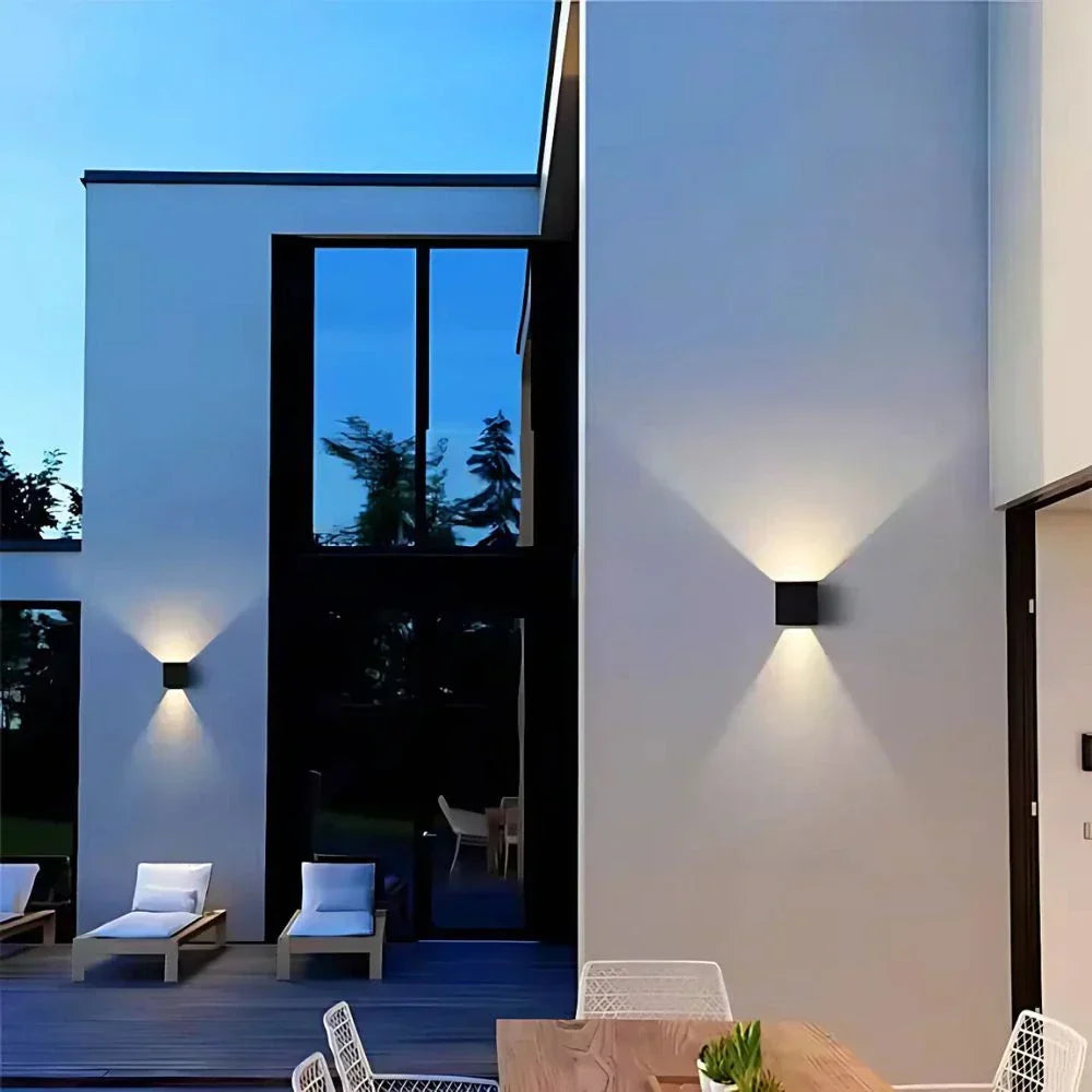 Black Cube LED Wall Light with Adjustable Features