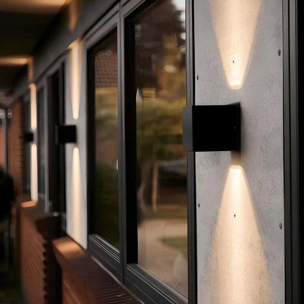 Black Cube LED Wall Light with Adjustable Features