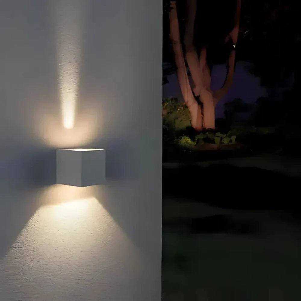 Black Cube LED Wall Light with Adjustable Features