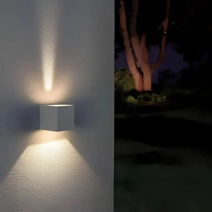 Black Cube LED Wall Light with Adjustable Features