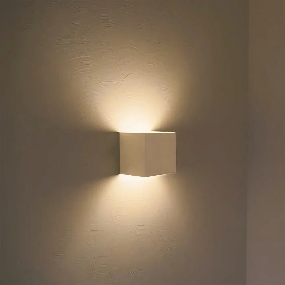 Black Cube LED Wall Light with Adjustable Features