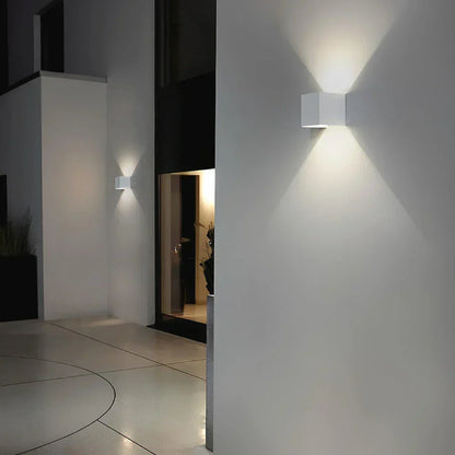Black Cube LED Wall Light with Adjustable Features