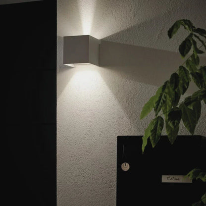 Black Cube LED Wall Light with Adjustable Features