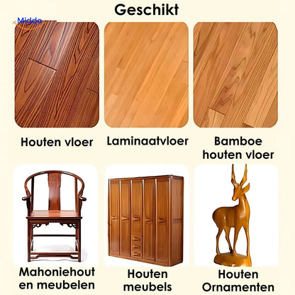 Leather and Wood Polish Balm, Scratch Remover + Brush