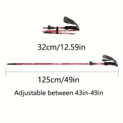 Lightweight Aluminum Hiking Poles – Collapsible Trekking Sticks