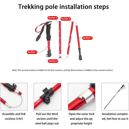 Lightweight Aluminum Hiking Poles – Collapsible Trekking Sticks