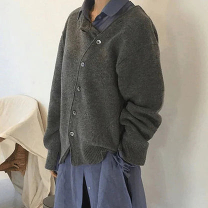 Comfortable Waistcoat with Playful Button Placket
