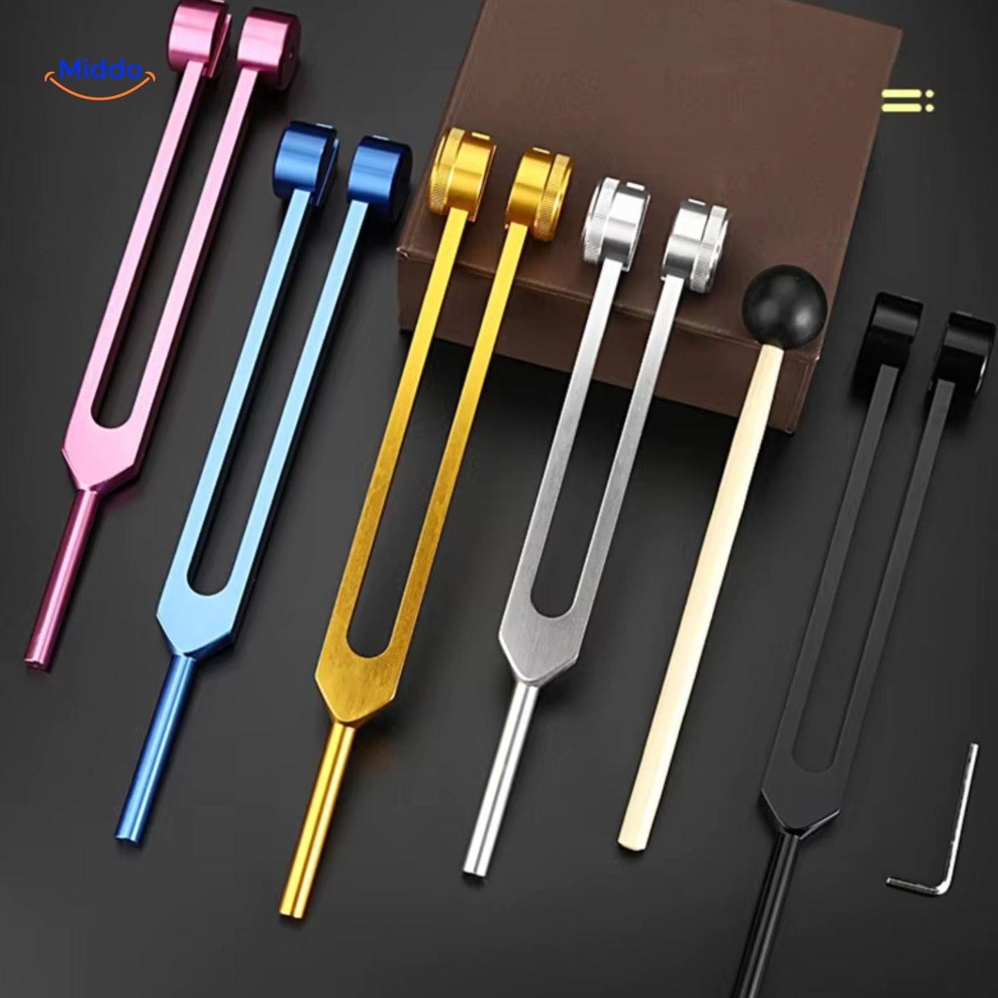 Tuning Fork Set for Frequency Healing up to 528 Hz for Body and Mind