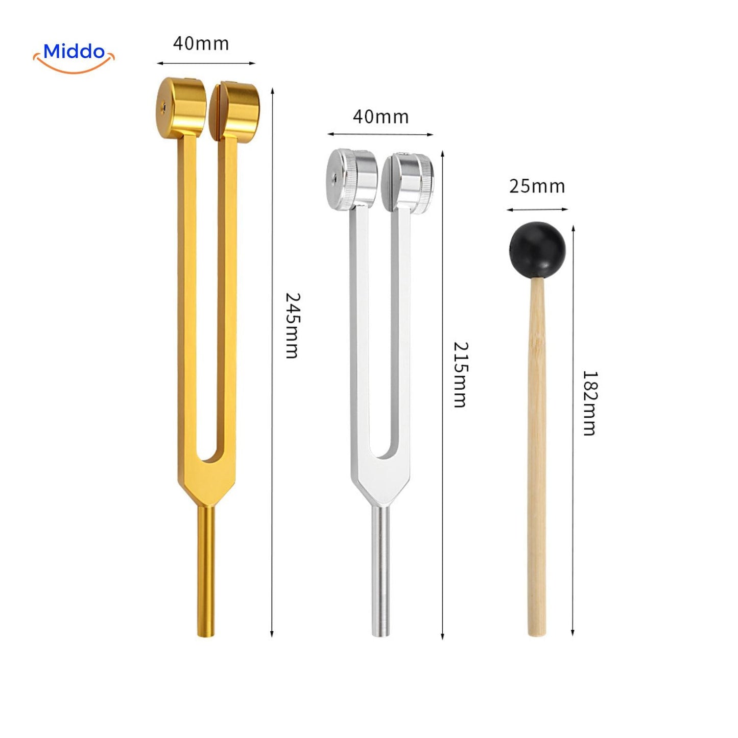 Tuning Fork Set for Frequency Healing up to 528 Hz for Body and Mind