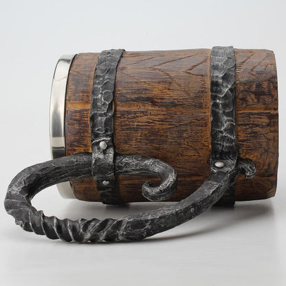 Double-Walled Mug with Norse Design for Beverages