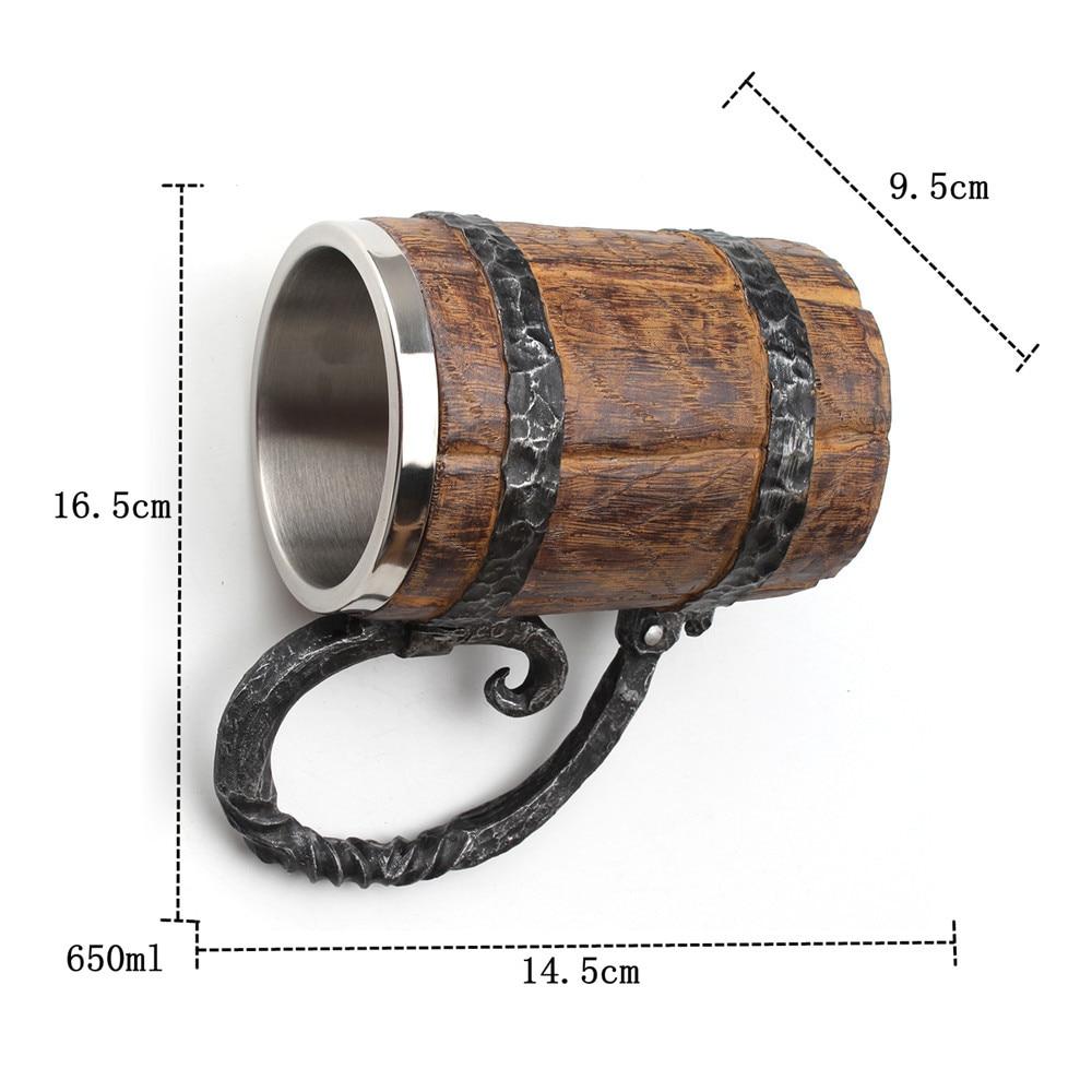 Double-Walled Mug with Norse Design for Beverages