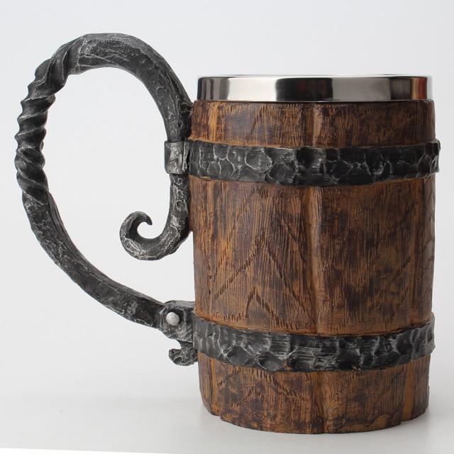 Double-Walled Mug with Norse Design for Beverages
