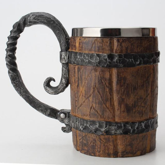 Double-Walled Mug with Norse Design for Beverages