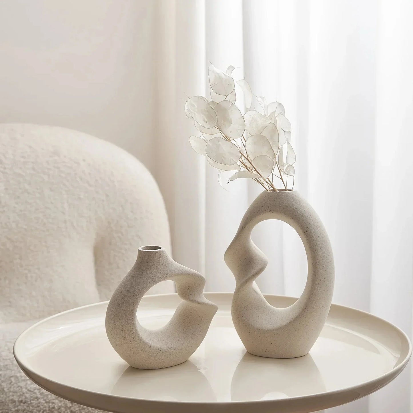 Abstract Ceramic Vase Set – Stylish Decor for Contemporary Interiors