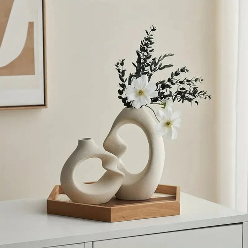 Abstract Ceramic Vase Set – Stylish Decor for Contemporary Interiors