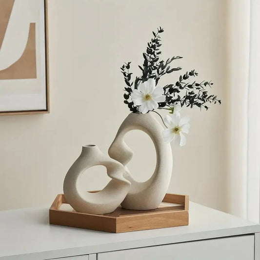 Abstract Ceramic Vase Set – Stylish Decor for Contemporary Interiors