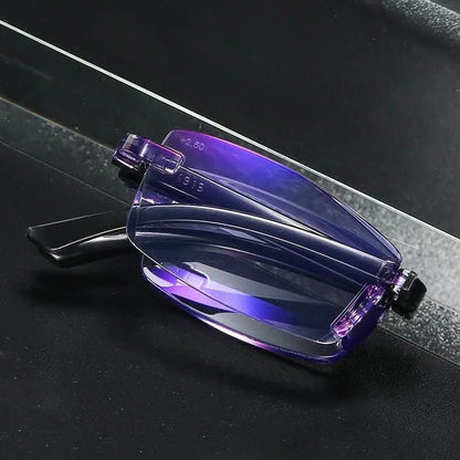 Lightweight Rimless Reading Glasses with Blue Light Filter and Multiple Vision Zones in Various Strengths