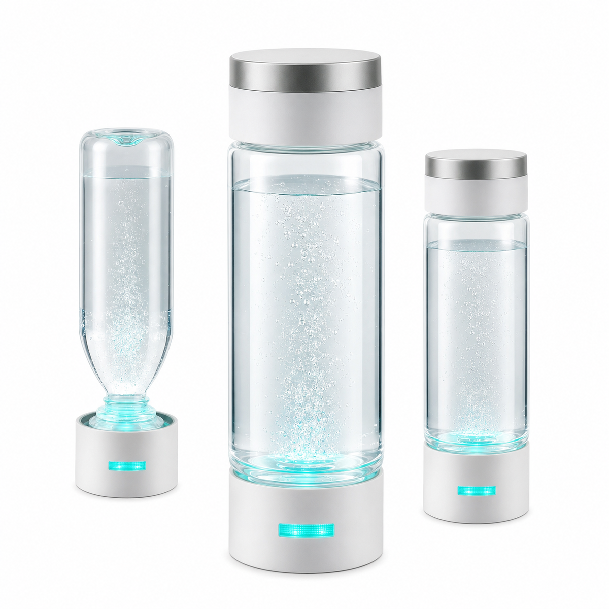 Hydrogen Water Generator Bottle 380ml | 1000–2000 PPB, USB-C, Inhalation Kit