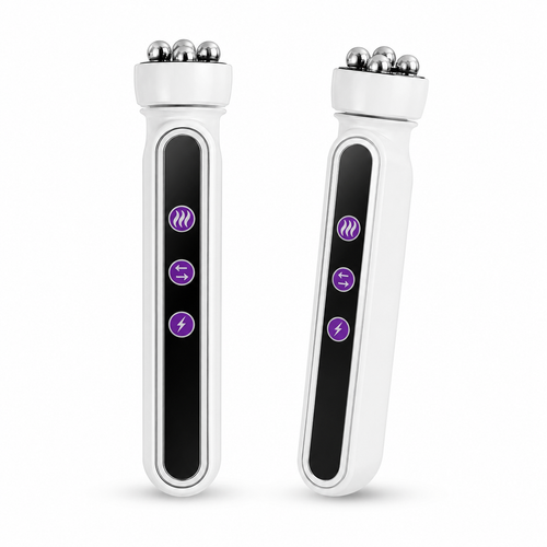 360° Rotating 3-in-1 Facial Roller with RF, EMS, Microcurrent, Heat & LED