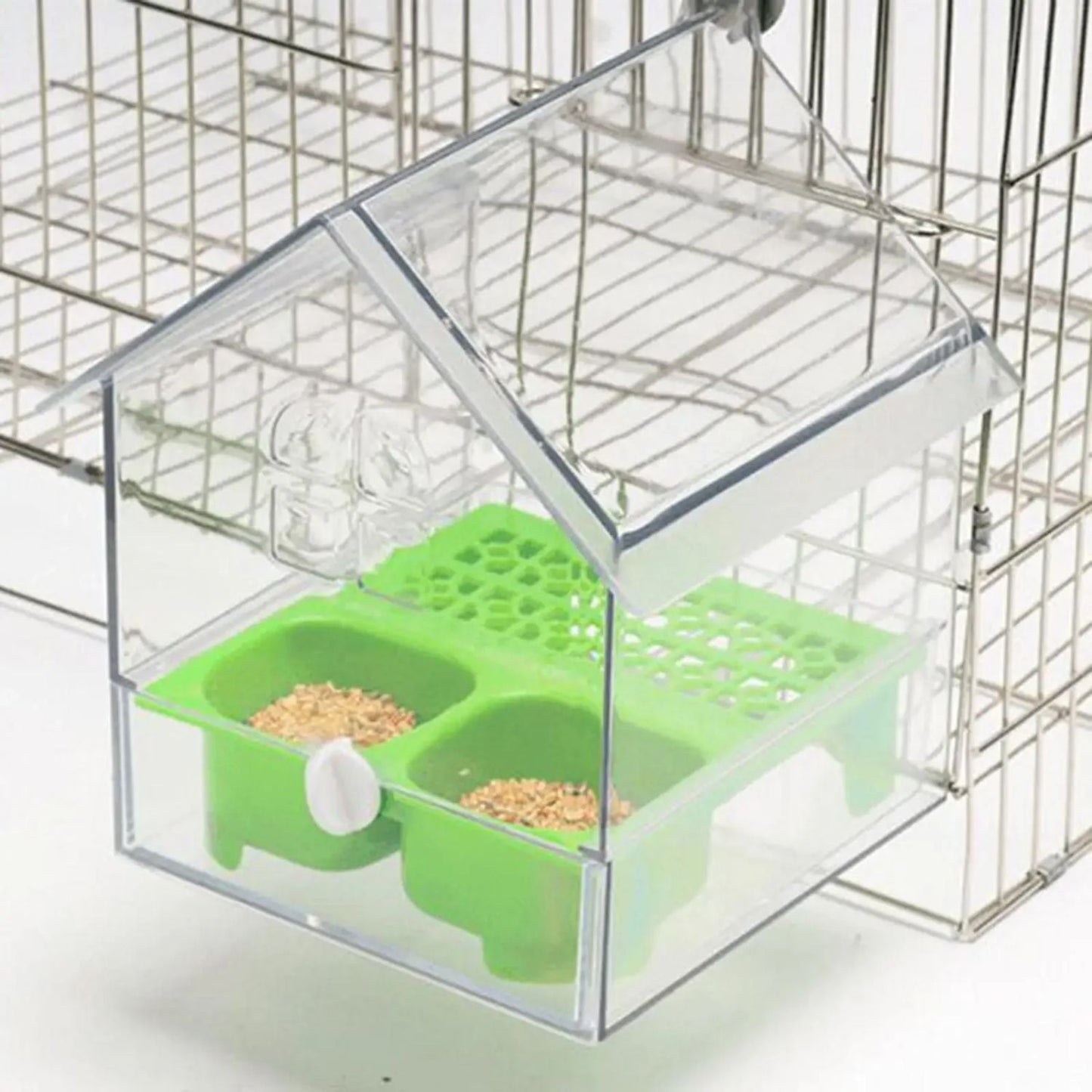 Space-Saving Bird Feeder and Bathhouse – Anti-Spill Feeding Solution