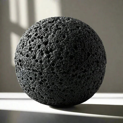 Elegant Porcelain Bowl in Volcanic Stone Design – Decorative Centerpiece