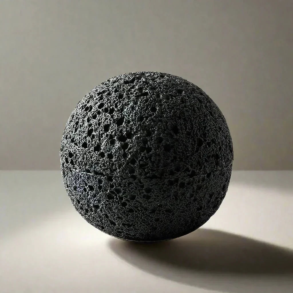 Elegant Porcelain Bowl in Volcanic Stone Design – Decorative Centerpiece