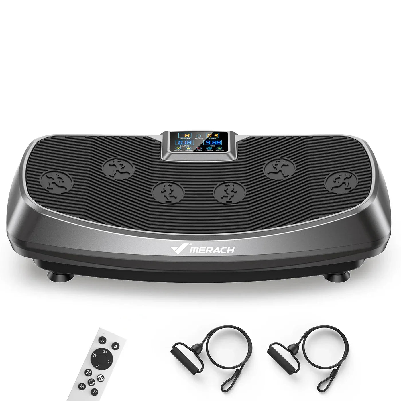 Exercise Machine with 3D Vibration Plate | 30 Speeds, Oscillation, Pulse Modes, LED Touchscreen & Resistance Bands