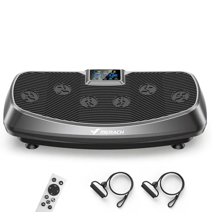 Exercise Machine with 3D Vibration Plate | 30 Speeds, Oscillation, Pulse Modes, LED Touchscreen & Resistance Bands