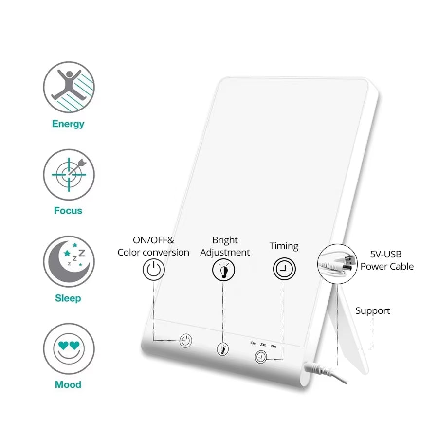 12,000 Lux Light Therapy Lamp for Seasonal Affective Disorder