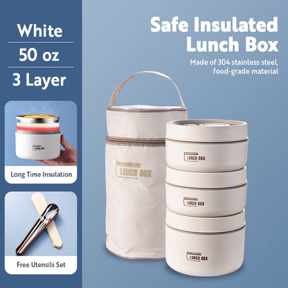 Portable Insulated Meal Carrier for On-the-Go Dining