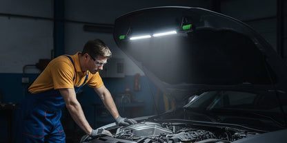 Versatile Magnetic LED Work Light | Rechargeable Dual-Function Inspection Lamp for Garage and Auto Use