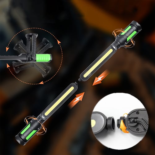 Versatile Magnetic LED Work Light | Rechargeable Dual-Function Inspection Lamp for Garage and Auto Use