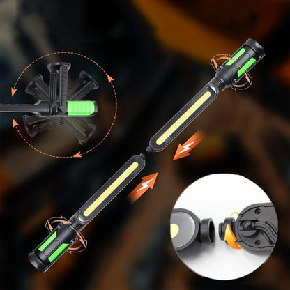 Versatile Magnetic LED Work Light | Rechargeable Dual-Function Inspection Lamp for Garage and Auto Use