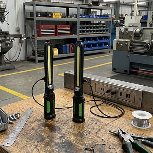 Versatile Magnetic LED Work Light | Rechargeable Dual-Function Inspection Lamp for Garage and Auto Use