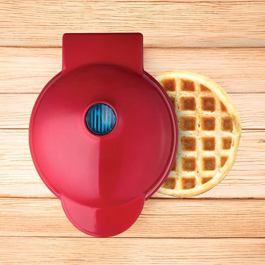 Mini Electric Waffle Maker with Nonstick Coating