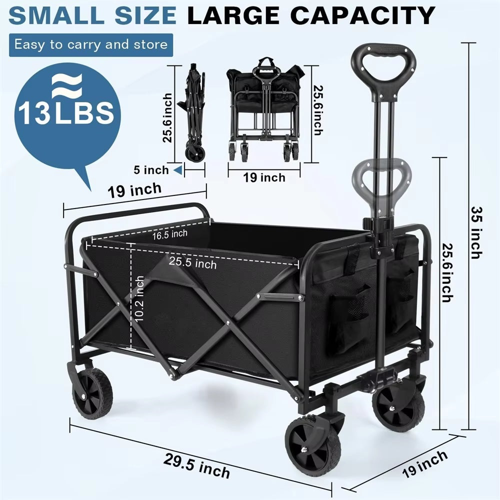 All-Terrain Wheel Foldable Wagon for Heavy-Duty Use