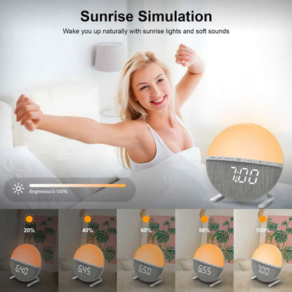 Sunrise Alarm Clock with Gradual Light Simulation