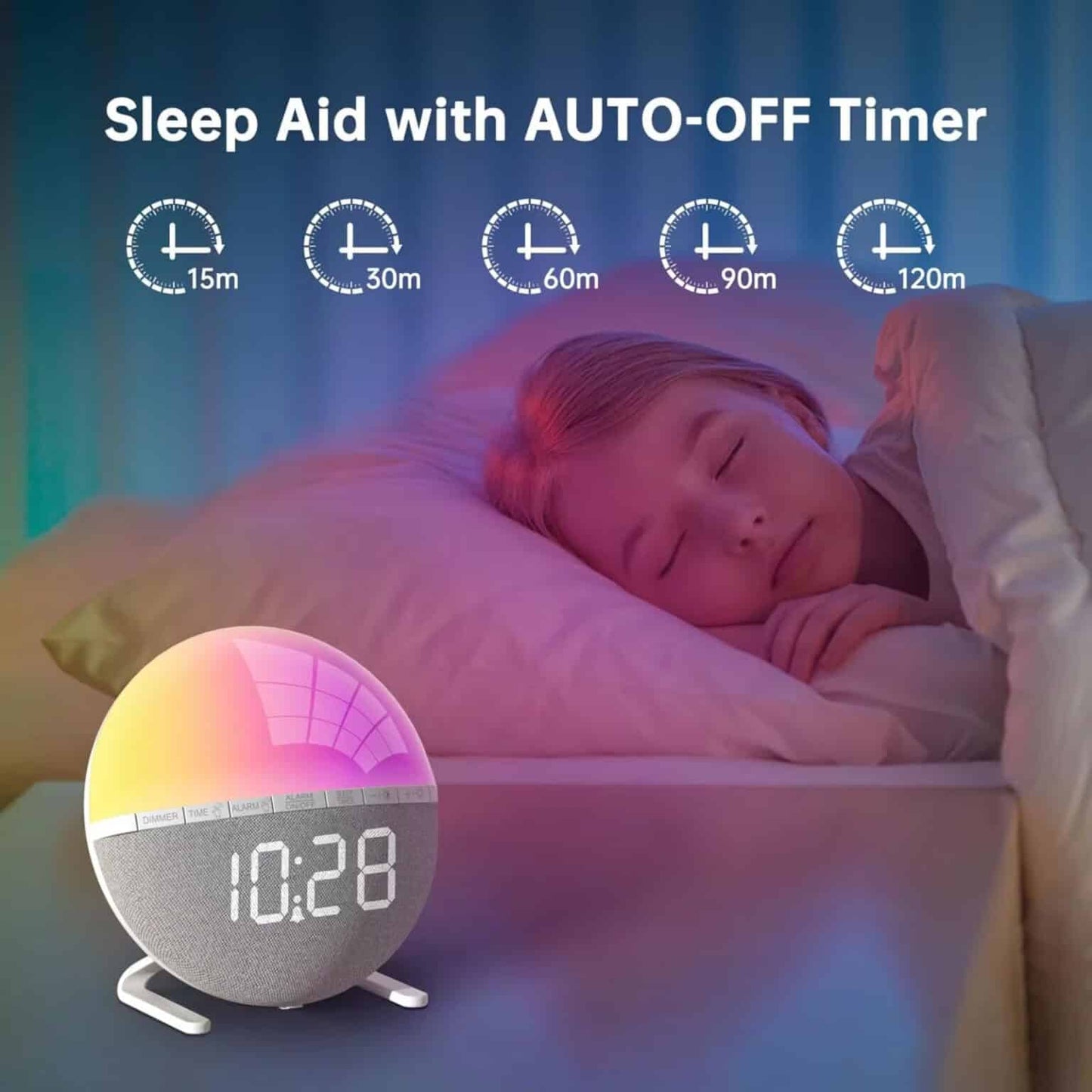 Sunrise Alarm Clock with Gradual Light Simulation