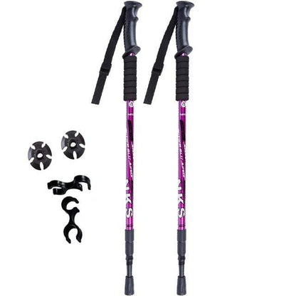 Set of 2 Shock-Absorbing Nordic Trekking Poles for Adventurers