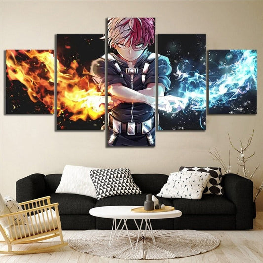 5-Piece Heroic Anime Wall Art Set for Enthusiasts